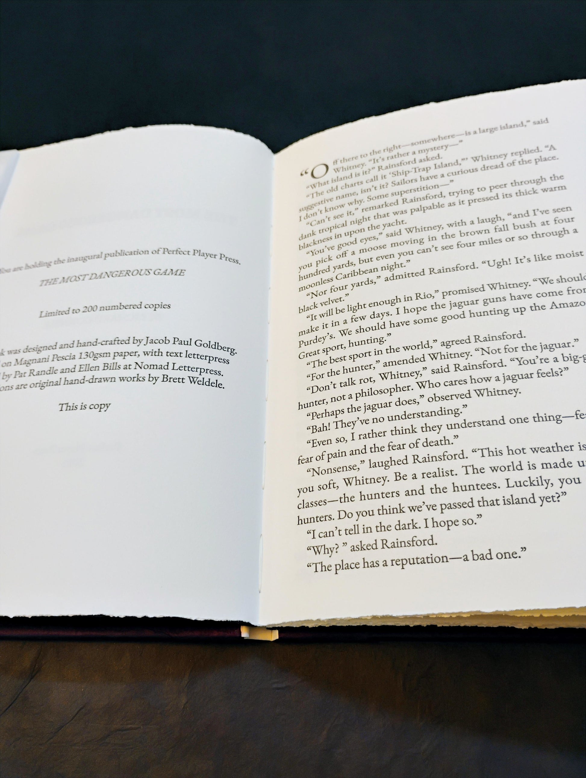 THE MOST DANGEROUS GAME (Standard Numbered Edition) by Richard Connell